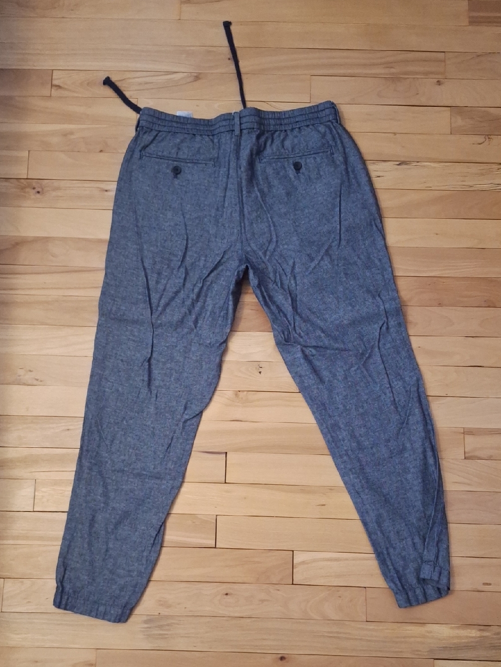 Men's Casual Drawstring Jogger Pants - Heather Gray - Picture 4 of 4